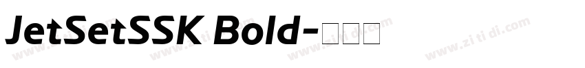 JetSetSSK Bold字体转换